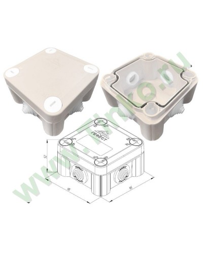 КМ-1010(П)-IP55. Коробка монтажная. Гефест в Первоуральске