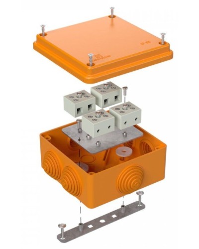 Коробка огнестойкая 100х100х50 (40-0300-FR1.5-8). Коробка огнестойкая для открытой установки. Промрукав в Первоуральске