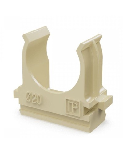 Крепёж-клипса для труб АБС-пластик сосна D20 (100 шт) (PR13.0049). Крепление для труб ПВХ. Промрукав в Первоуральске